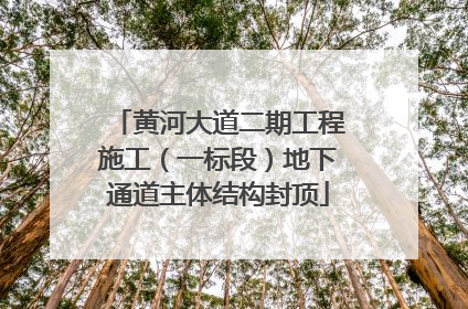 黄河大道二期工程施工（一标段）地下通道主体结构封顶