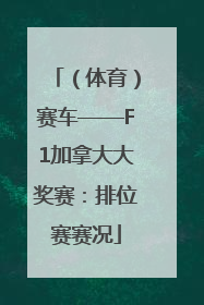 （体育）赛车——F1加拿大大奖赛：排位赛赛况