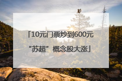 10元门票炒到600元 “苏超”概念股大涨
