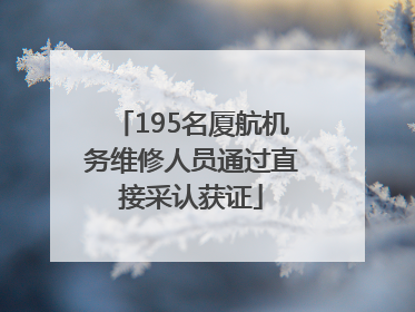 195名厦航机务维修人员通过直接采认获证