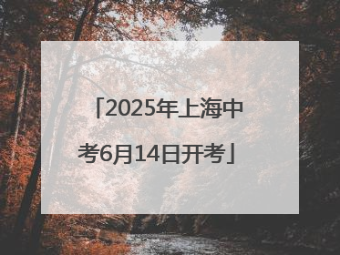 2025年上海中考6月14日开考