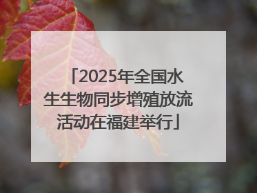 2025年全国水生生物同步增殖放流活动在福建举行