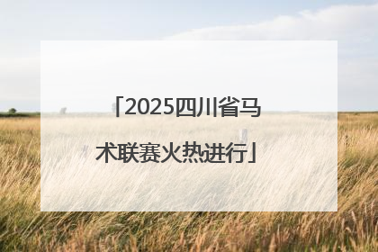2025四川省马术联赛火热进行