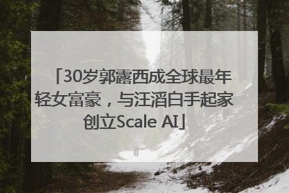 30岁郭露西成全球最年轻女富豪，与汪滔白手起家创立Scale AI