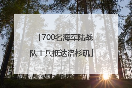 700名海军陆战队士兵抵达洛杉矶