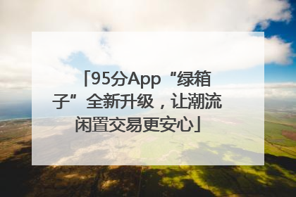 95分App“绿箱子”全新升级，让潮流闲置交易更安心
